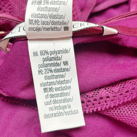 Victoria’s Secret Mesh and Lace Slip Dress Chemise Size XL Fuschia - Picture 5 of 6